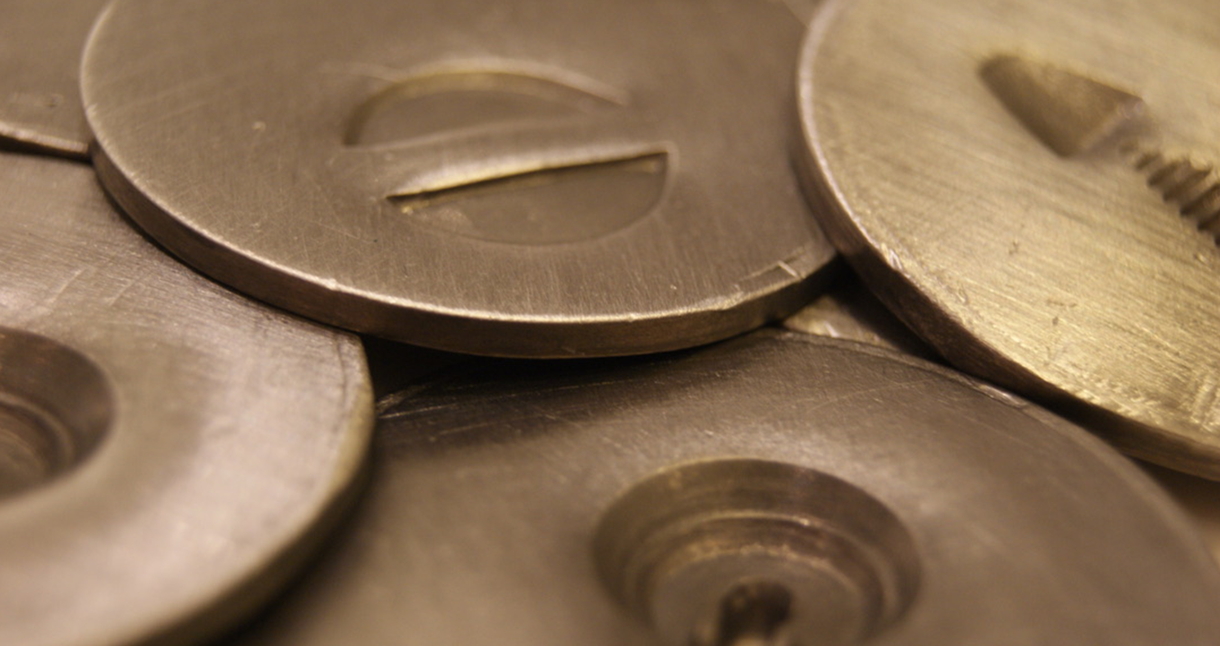 Used Lead Impression Discs With Imprints