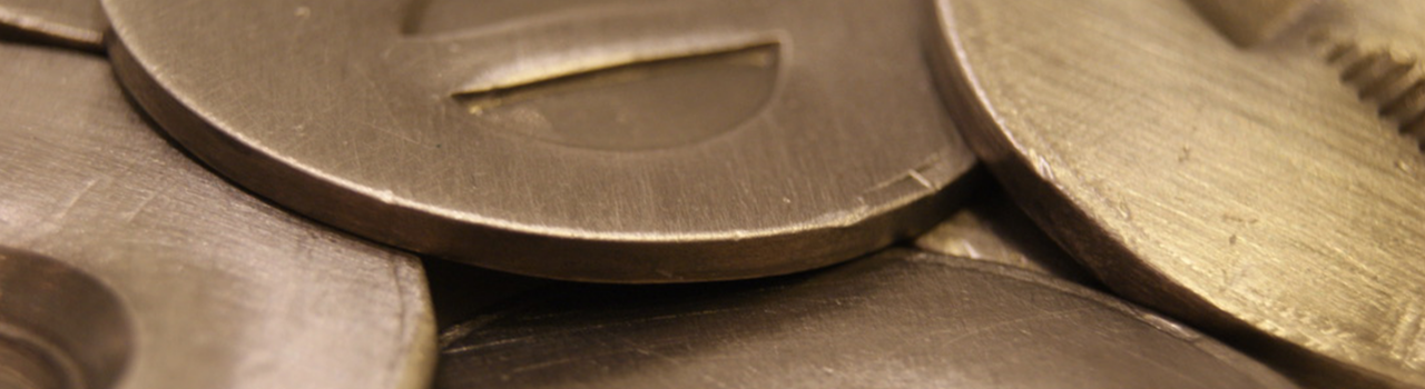 Used Lead Impression Discs With Imprints